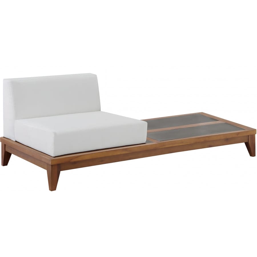 Meridian Furniture Rio Outdoor Off White Waterproof Modular Double Chair - Outdoor Furniture
