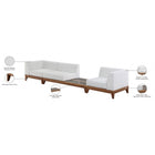 Meridian Furniture Rio Outdoor Off White Waterproof Modular Sofa S125 - Outdoor Furniture