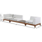 Meridian Furniture Rio Outdoor Off White Waterproof Modular Sofa S125 - Outdoor Furniture