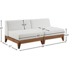 Meridian Furniture Rio Outdoor Off White Waterproof Modular Sofa S70 - Outdoor Furniture