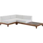 Meridian Furniture Rio Outdoor Off White Waterproof Modular Sectional 3A - Outdoor Furniture