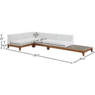 Meridian Furniture Rio Outdoor Off White Waterproof Modular Sectional 4A - Outdoor Furniture