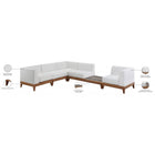 Meridian Furniture Rio Outdoor Off White Waterproof Modular Sectional 5A - Outdoor Furniture