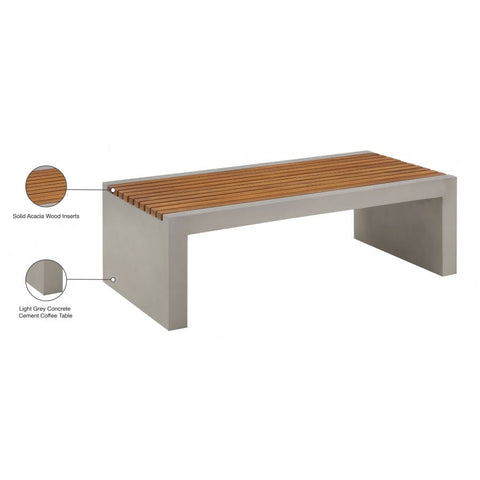 Meridian Furniture Rio Outdoor Coffee Table - Outdoor Furniture