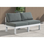 Meridian Furniture Nizuc Outdoor Patio White Aluminum Modular Sofa S60B - Outdoor Furniture