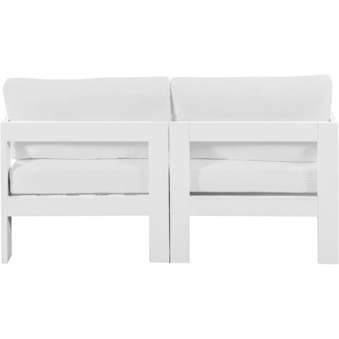 Meridian Furniture Nizuc Outdoor Patio White Aluminum Modular Sofa S60A - White - Outdoor Furniture