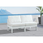 Meridian Furniture Nizuc Outdoor Patio White Aluminum Modular Sofa S60B - Outdoor Furniture