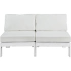 Meridian Furniture Nizuc Outdoor Patio White Aluminum Modular Sofa S60B - Outdoor Furniture