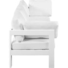 Meridian Furniture Nizuc Outdoor Patio White Aluminum Modular Sofa S90A - Outdoor Furniture