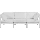Meridian Furniture Nizuc Outdoor Patio White Aluminum Modular Sofa S90A - Outdoor Furniture