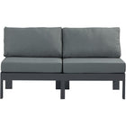Meridian Furniture Nizuc Outdoor Patio Grey Aluminum Modular Sofa S60B - Outdoor Furniture