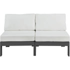 Meridian Furniture Nizuc Outdoor Patio Grey Aluminum Modular Sofa S60B - Outdoor Furniture