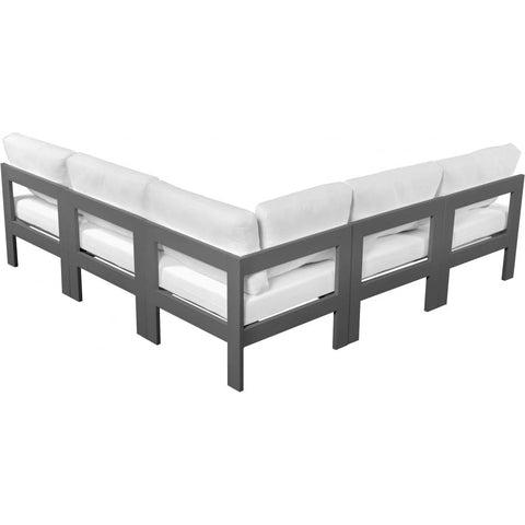 Meridian Furniture Nizuc Outdoor Patio Aluminum Modular Sectional 5A - Outdoor Furniture
