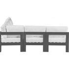 Meridian Furniture Nizuc Outdoor Patio Aluminum Modular Sectional 5A - Outdoor Furniture