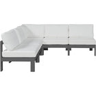 Meridian Furniture Nizuc Outdoor Patio Aluminum Modular Sectional 5A - White - Outdoor Furniture