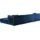 Meridian Furniture Moda Velvet 3pc. Sectional Sofa - Sofas