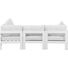 Meridian Furniture Nizuc Outdoor Patio White Aluminum Modular Sectional 4C - Outdoor Furniture