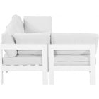 Meridian Furniture Nizuc Outdoor Patio White Aluminum Modular Sectional 4C - Outdoor Furniture