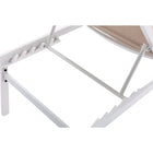 Meridian Furniture Santorini Outdoor Patio Chaise Lounge Chair - White Frame - Outdoor Furniture