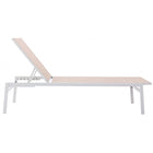 Meridian Furniture Santorini Outdoor Patio Chaise Lounge Chair - White Frame - Outdoor Furniture