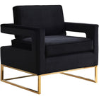 Meridian Furniture Gold Noah Velvet Accent Chair - Black - Chairs