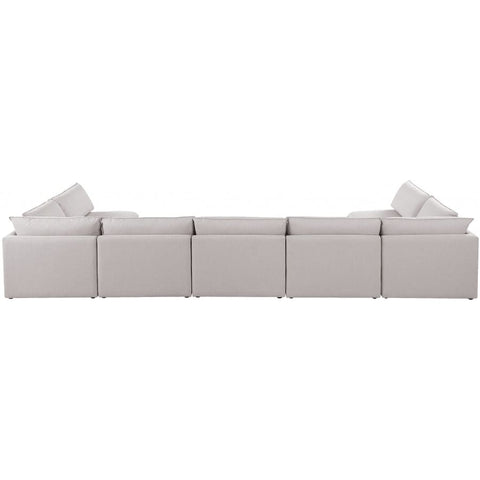 Meridian Furniture Mackenzie Linen Modular Sectional 7A - Sofas