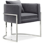 Meridian Furniture Pippa Velvet Accent Chair - Grey - Chairs