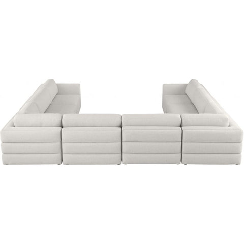 Meridian Furniture Beckham Linen Polyester Modular Sectional 8A - Beige - Sofas