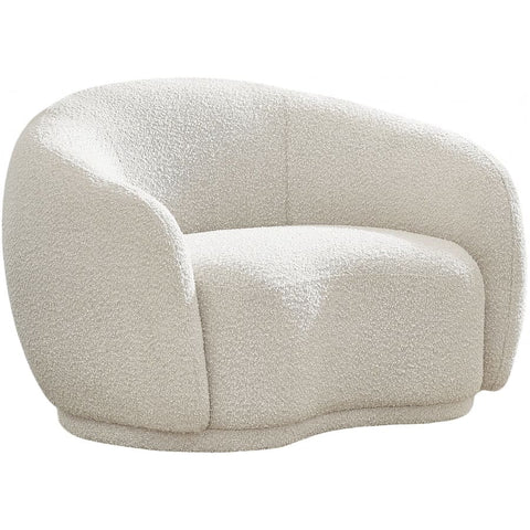 Meridian Furniture Hyde Boucle Fabric Chair - Cream - Chairs