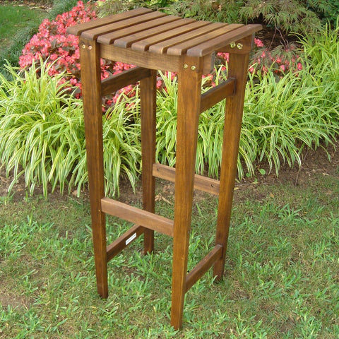 International Caravan Backless Bar Stool - Outdoor Furniture