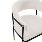 Manhattan Comfort Modern Lia Boucle Dining Armchair in Cream - Set of 2