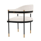 Manhattan Comfort Modern Lia Boucle Dining Armchair in Cream - Set of 2
