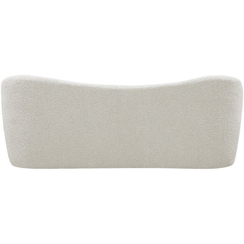 Meridian Furniture Flair Boucle Fabric Bench - Cream - Benches