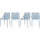 Meridian Furniture Mykonos Outdoor Patio Dining Chair - Sky Blue - Outdoor Furniture