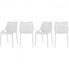 Meridian Furniture Mykonos Outdoor Patio Dining Chair - White - Outdoor Furniture