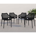 Meridian Furniture Mykonos Outdoor Patio Arm Dining Chair - Outdoor Furniture