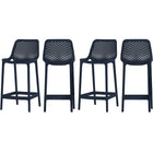 Meridian Furniture Mykonos Outdoor Patio Stools - Navy - Outdoor Furniture