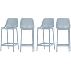Meridian Furniture Mykonos Outdoor Patio Stools - Sky Blue - Outdoor Furniture