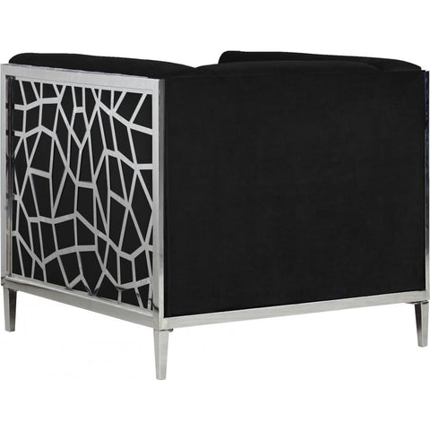 Meridian Furniture Opal Velvet Chair - Black - Chairs