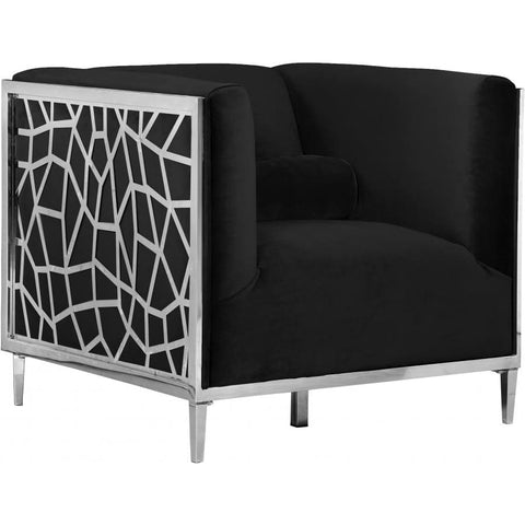 Meridian Furniture Opal Velvet Chair - Black - Chairs