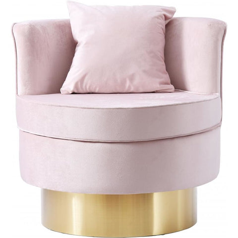 Meridian Furniture Kendra Velvet Accent Chair - Pink - Chairs