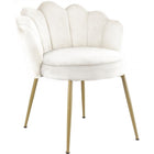 Meridian Furniture Claire Velvet Accent Chair / Dining Chair-Set of 2 - Cream - Chairs