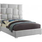 Meridian Furniture Milan Faux Leather King Bed - White - Bedroom Beds