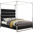 Meridian Furniture Encore Faux Leather Queen Bed - Black - Bedroom Beds