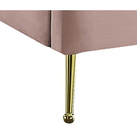 Meridian Furniture Lily Velvet Full Bed - Pink - Bedroom Beds