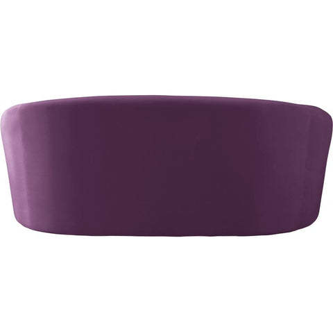 Meridian Furniture Riley Velvet Loveseat - Purple - Loveseats