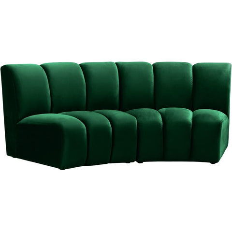 Meridian Furniture Infinity Modular Loveseat - Green - Loveseats