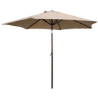 International Caravan Outdoor 8 Foot Aluminum Umbrella - Khaki - Outdoor Furniture