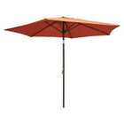 International Caravan Outdoor 8 Foot Aluminum Umbrella - Terra Cotta - Outdoor Furniture
