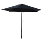 International Caravan Outdoor 8 Foot Aluminum Umbrella - Black - Outdoor Furniture